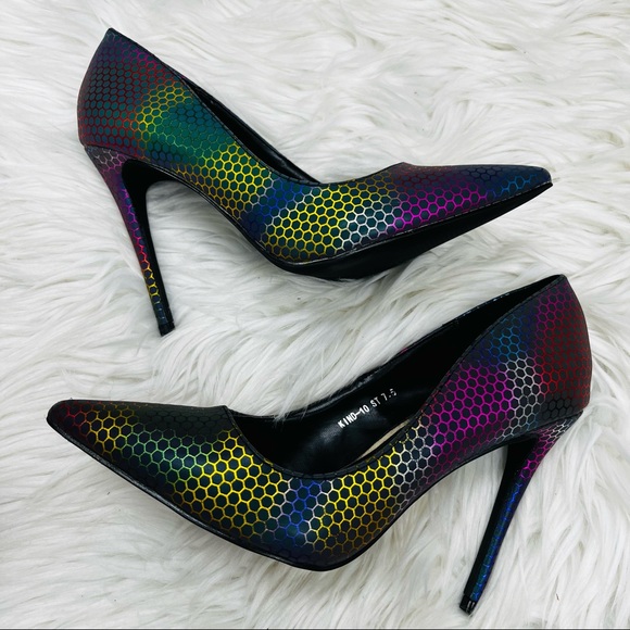 Multi black iridescent pump - Picture 9 of 9